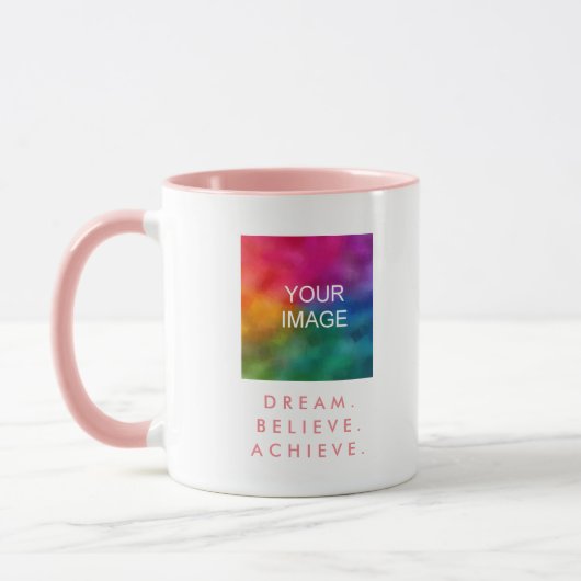 Droom Geloof bereik aangepaste offerte Motivatie Mok (Links)