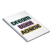 Droom, geloof, bereik spiraalvormige foto Notitieb Notitieboek (Rechterzijde)