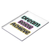 Droom, geloof, bereik spiraalvormige foto Notitieb Notitieboek (Linkerzijde)