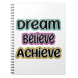 Droom, geloof, bereik spiraalvormige foto Notitieb Notitieboek
