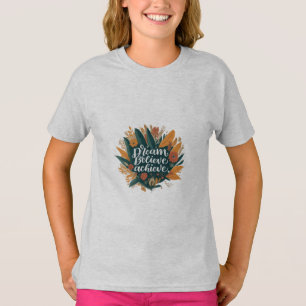Droom. Geloof. Bereiken. Kinder basic ringer T-shi T-shirt