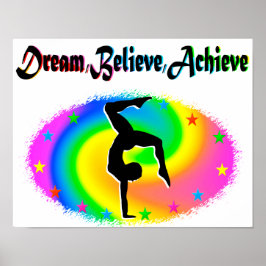 DROOM, GELOOF EN BEREIK GYMNASTISCHE DREAMS POSTER