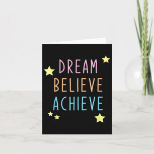 Droom Geloof Kleurrijk Motivatie Inspireren Positi Kaart