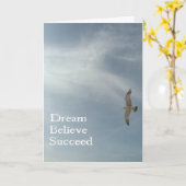 Droom, geloof, succes kaart (Gele Bloem)