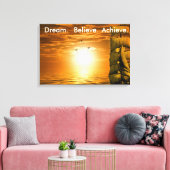 droom gelooft motivatie inspiratie bereiken canvas afdruk (Insitu (Woonkamer))