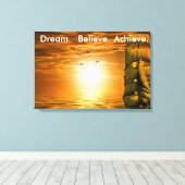 droom gelooft motivatie inspiratie bereiken canvas afdruk (Insitu (Houten vloer))