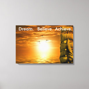 droom gelooft motivatie inspiratie bereiken canvas afdruk