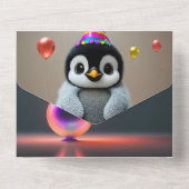 "Droom Geloven Bereiken" Kinder Uitnodigingskaart All In One Uitnodiging (Achterkant)