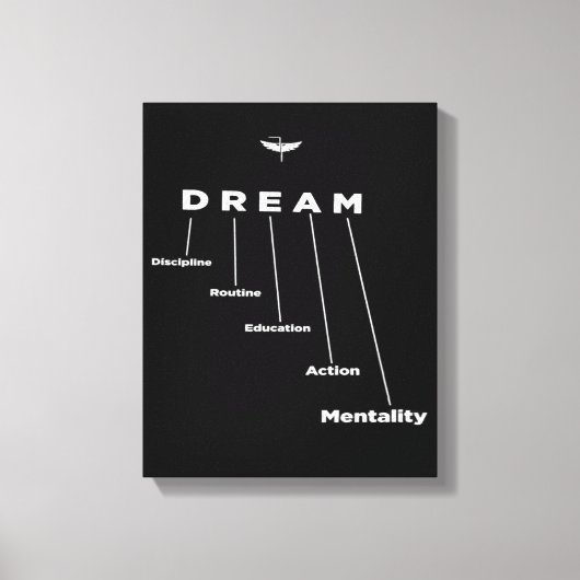 DROOM, geschenk voor ondernemers, motiverend Canvas Afdruk (Voorkant)