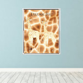 Droom Giraffes Canvas Afdruk (Insitu (Houten vloer))
