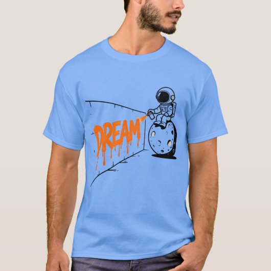 Droom Graffiti Astronaut Straatkunst Ontwerp T-shirt (Voorkant)