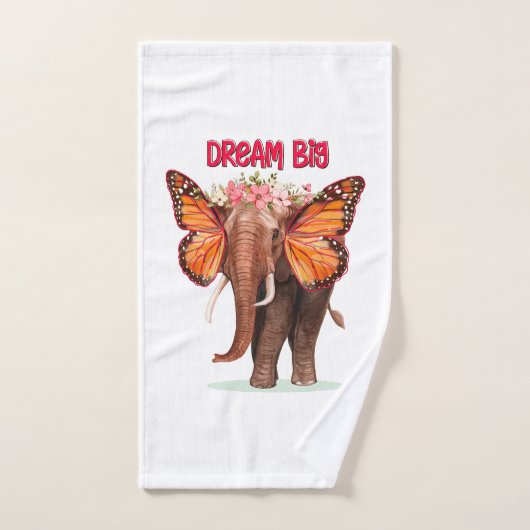 Droom groot als een Inspirerend van een olifant Bad Handdoek (Handdoek)
