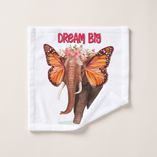 Droom groot als een Inspirerend van een olifant Bad Handdoek (Wasdoekje)