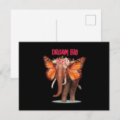 Droom groot als een Inspirerend van een olifant Briefkaart (Voorkant / Achterkant)