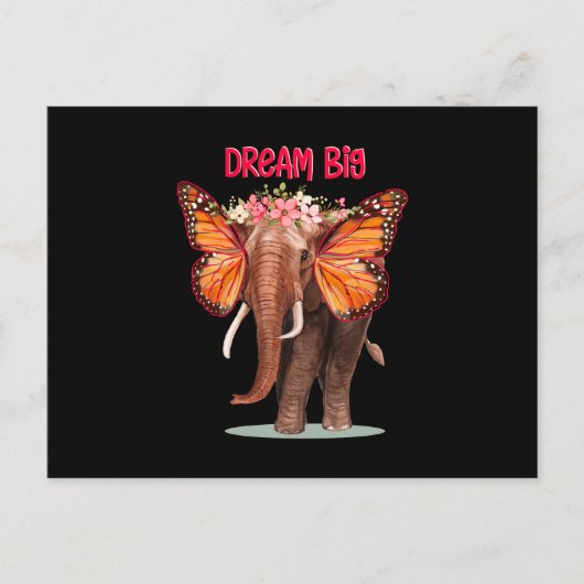 Droom groot als een Inspirerend van een olifant Briefkaart (Voorkant)