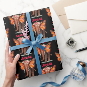 Droom groot als een Inspirerend van een olifant Cadeaupapier