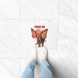 Droom groot als een Inspirerend van een olifant Deurmat