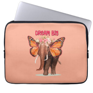 Droom groot als een Inspirerend van een olifant Laptop Sleeve