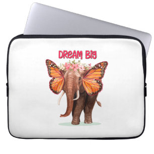 Droom groot als een Inspirerend van een olifant Laptop Sleeve