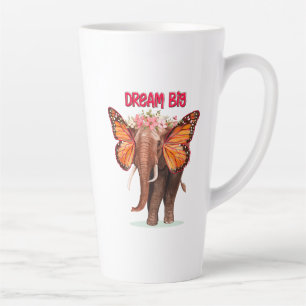 Droom groot als een Inspirerend van een olifant Latte Mok