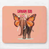 Droom groot als een Inspirerend van een olifant Muismat (Voorkant)