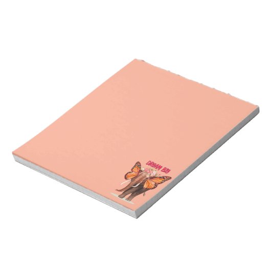 Droom groot als een Inspirerend van een olifant Notitieblok (Linkerzijde)