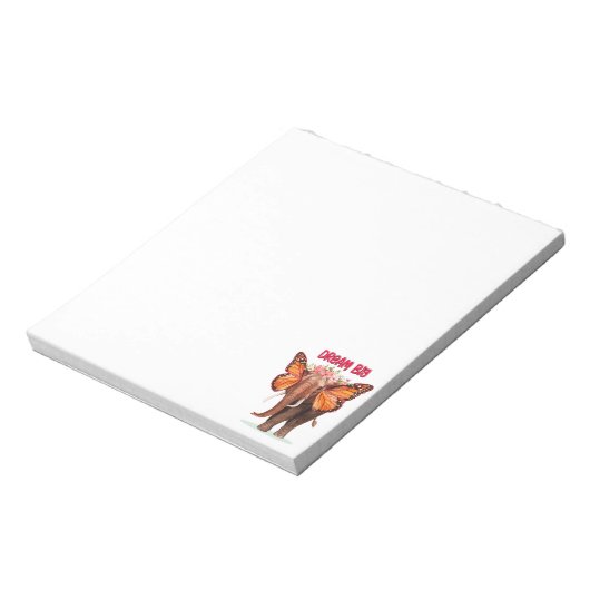 Droom groot als een Inspirerend van een olifant Notitieblok (Linkerzijde)