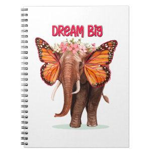 Droom groot als een Inspirerend van een olifant Notitieboek