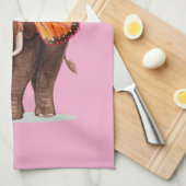Droom groot als een Inspirerend van een olifant Theedoek (Quarter Fold)