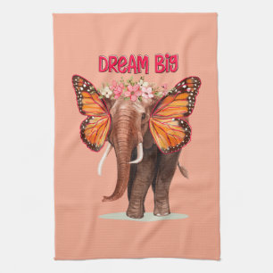 Droom groot als een Inspirerend van een olifant Theedoek