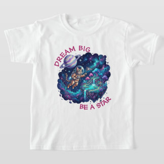Droom groot astronaut zwevende tuin kids T-shirt