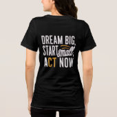 Droom groot, begin klein, handel nu Tri-Blend shirt (Achterkant)