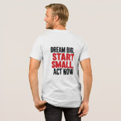 Droom groot, begin klein, handel nu Tri-Blend shirt (Voorkant)