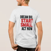 Droom groot, begin klein, handel nu Tri-Blend shirt (Achterkant)