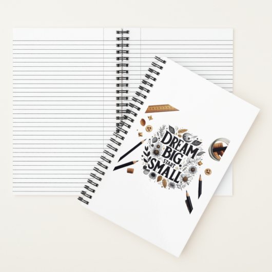 Droom groot, begin klein notitieboek (Binnen)