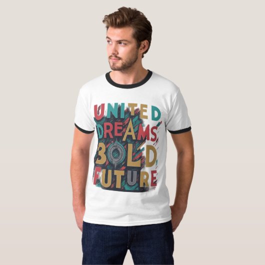 Droom groot, bereik meer t-shirt (Voorkant volledig)