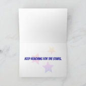 Droom groot - Bereik voor de sterren! Wenskaart Kaart (Binnen)