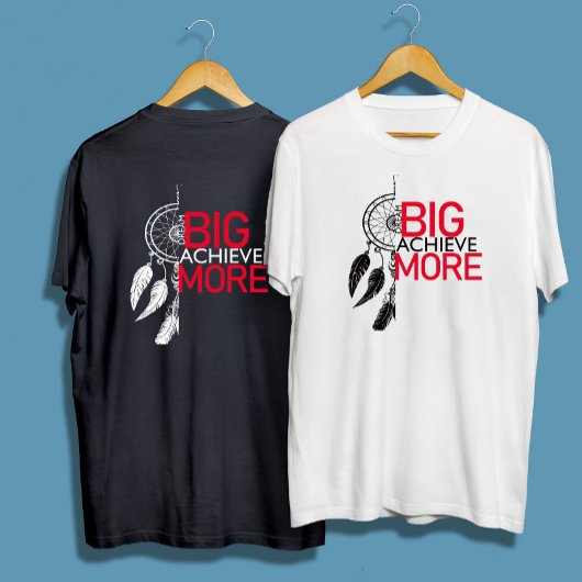 Droom groot bereiken meer inspirerende offerte gra t-shirt