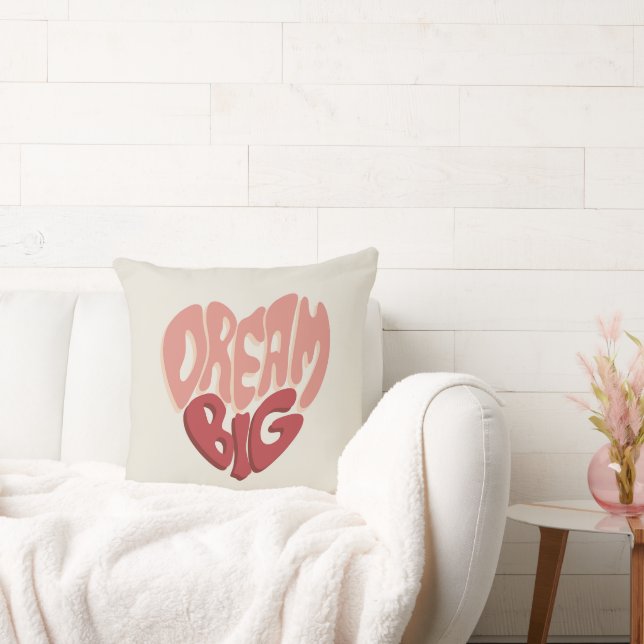Droom groot: betekenisvol Gezegde voor succes Kussen (Bank)