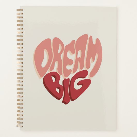 Droom groot: betekenisvol Gezegde voor succes Planner (Voorkant)