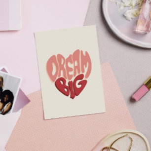 Droom groot: betekenisvolle spreuk voor succes briefkaart