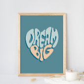 Droom groot: Blauw hart van succes Poster