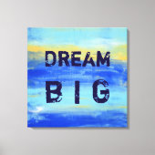 Droom Groot - Blauw Turquoise Nautische Abstracte Canvas Afdruk (Voorkant)