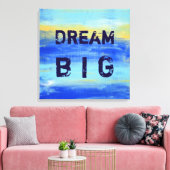 Droom Groot - Blauw Turquoise Nautische Abstracte Canvas Afdruk (Insitu (Woonkamer))