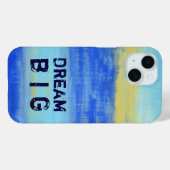 Droom groot - Blauw Turquoise Nautische Abstracte  Case-Mate iPhone Case (Achterkant (horizontaal))