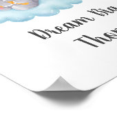 Droom Groot Blauwe Olifant Baby Jongen Slaapkamer  Poster (Hoek)