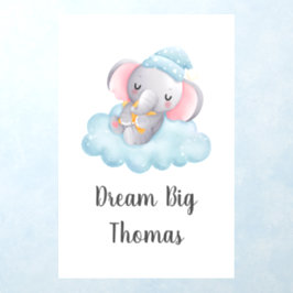 Droom Groot Blauwe Olifant Muur Sticker Baby Jonge