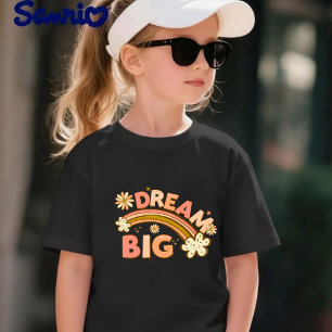 Droom Groot Boho Bloem Regenboog Inspirerende T-Sh T-shirt