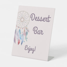Droom groot Boho Droomvanger Verjaardag dessertbar Reclamebord Met Voetstuk