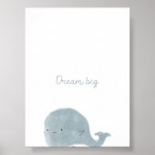 Droom groot citaat walvis kwekerij kunst print (Voorkant)